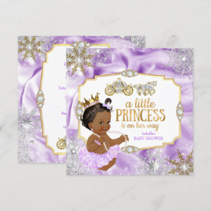 Kutschprinzessin Baby Shower Lila Ethnisch Einladung