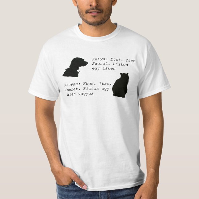 Kutya - macska T-Shirt (Vorderseite)