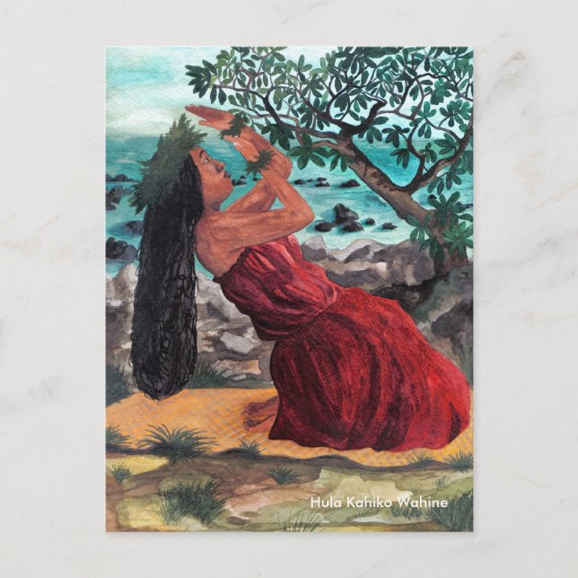 Kuuwehi hula kamani tree, postkarte (Vorderseite)