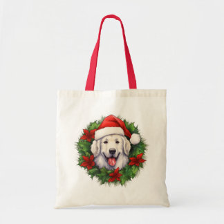 Kuvasz Christmas Wreath Tragetasche