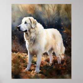 Kuvasz Dog Art Print Poster