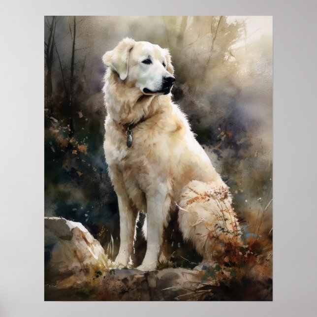 Kuvasz Dog Art Print Poster (Vorne)