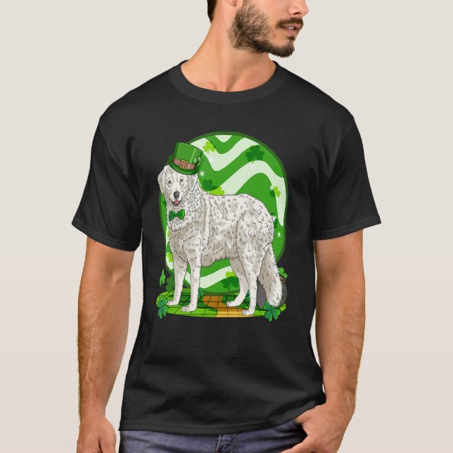 Kuvasz Dog St Patrick's Day Leprechaun T-Shirt (Vorderseite)