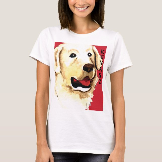 Kuvasz Farbblock T-Shirt (Vorderseite)
