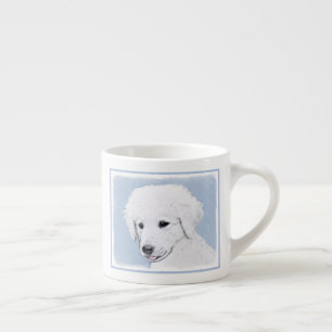 Kuvasz-Malerei - Niedliche Original Hunde-Kunst Espressotasse