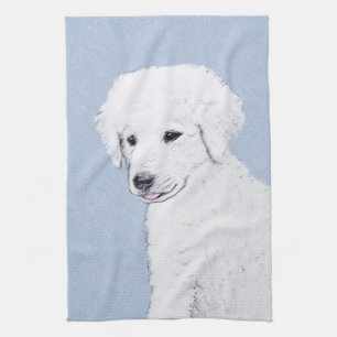 Kuvasz-Malerei - Niedliche Original Hunde-Kunst Handtuch