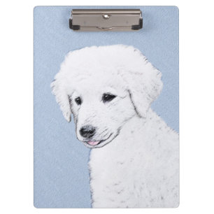 Kuvasz-Malerei - Niedliche Original Hunde-Kunst Klemmbrett