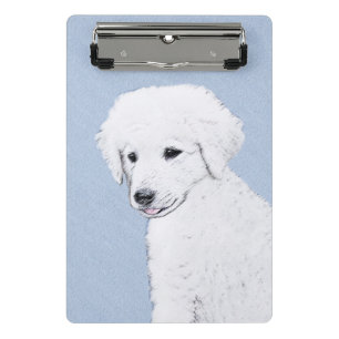 Kuvasz-Malerei - Niedliche Original Hunde-Kunst Mini Klemmbrett