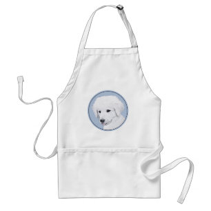 Kuvasz-Malerei - Niedliche Original Hunde-Kunst Schürze