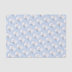 Kuvasz-Malerei - Niedliche Original Hunde-Kunst Seidenpapier