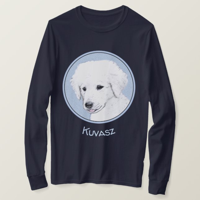Kuvasz-Malerei - Niedliche Original Hunde-Kunst T-Shirt (Design vorne)