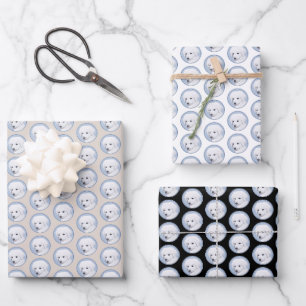 Kuvasz-Malerei - Süße originelle Hundekunst Geschenkpapier Set