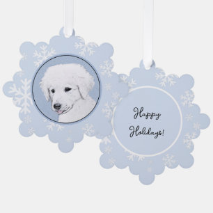 Kuvasz-Malerei - Süße originelle Hundekunst Ornament Karte