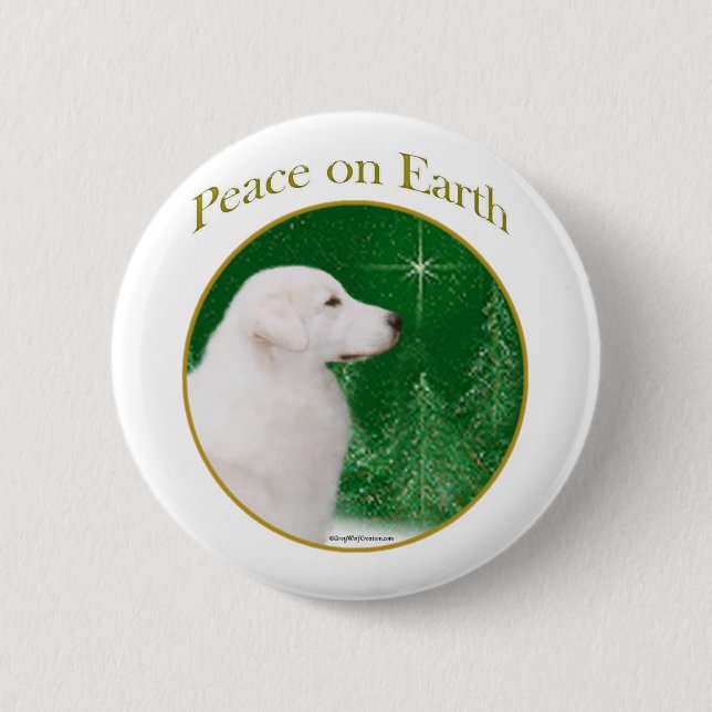 Kuvasz Peace Button (Vorderseite)