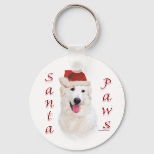 Kuvasz Santa Paws Schlüsselanhänger