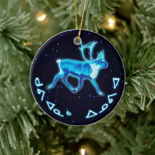 Kuvianak Innovia - Blaue Karibik (Reindeer) Keramikornament (Baum)