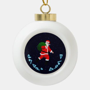 Kuvianak Innovia - Weihnachtsmann Keramik Kugel-Ornament