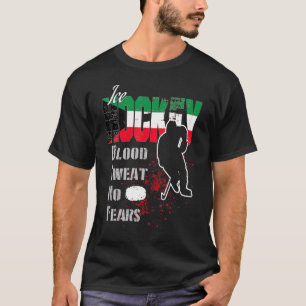 Kuwait-Anhänger Blut Schweiß Keine Angst Eishockey T-Shirt