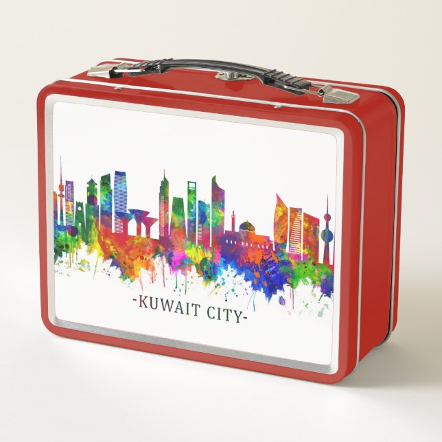 Kuwait City Kuwait Skyline Metall Brotdose (Rückseite)