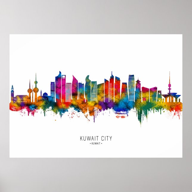 Kuwait City Kuwait Skyline Poster (Vorne)