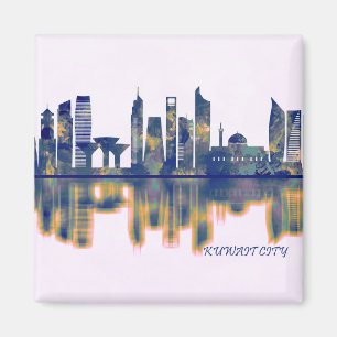 Kuwait City Skyline Magnet