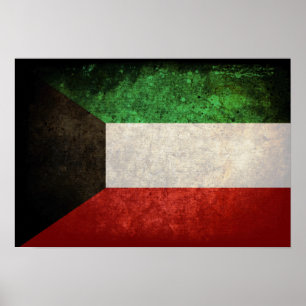 Kuwait Flag; الكويت Poster