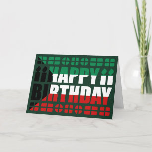 Kuwait Flag Birthday Card Karte
