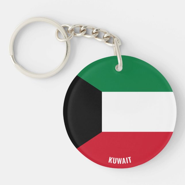Kuwait Flag Charming Patriotic Schlüsselanhänger (Vorderseite)