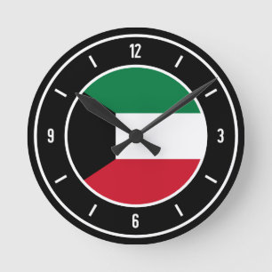 Kuwait Flag Elegant Runde Wanduhr