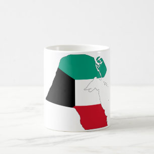 Kuwait-Flag-Karte Kaffeetasse