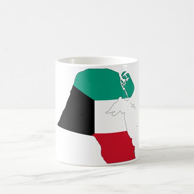 Kuwait-Flag-Karte Kaffeetasse (Mittel)