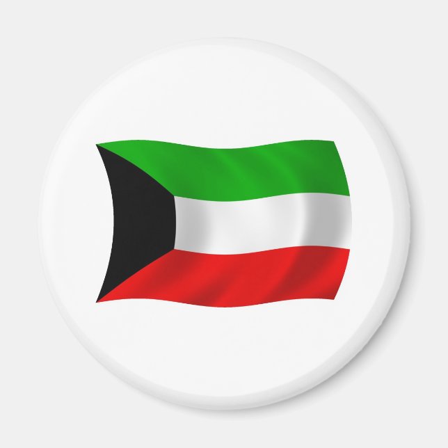 Kuwait Flag Magnet (Vorne)