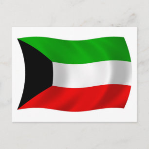 Kuwait Flag Postcard Postkarte