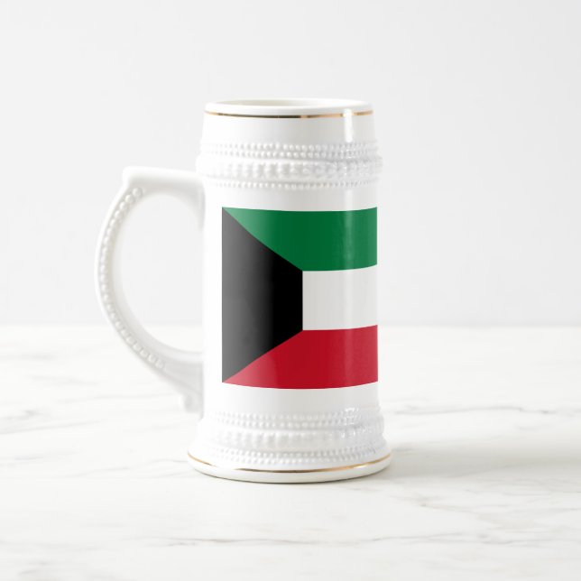 Kuwait-Flagge Bierglas (Links)
