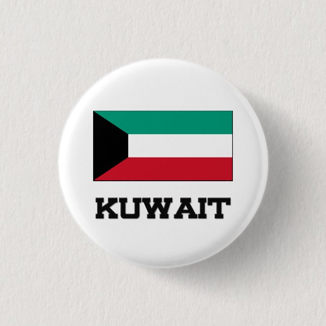 Kuwait-Flagge Button (Vorderseite)