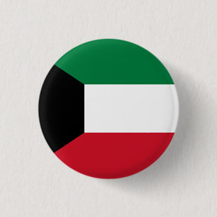 Kuwait-Flagge Button