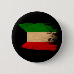 Kuwait-Flagge Button