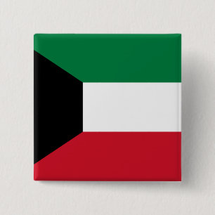 Kuwait-Flagge Button