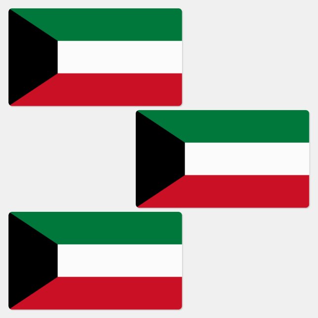 Kuwait-Flagge Etiketten (Gruppe)