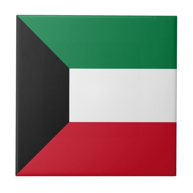 Kuwait-Flagge Fliese (Vorderseite)