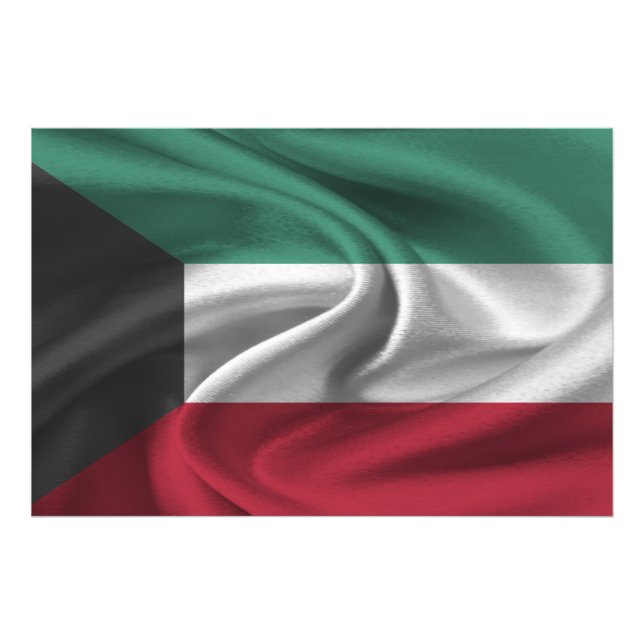 Kuwait-Flagge Fotodruck (Vorne)