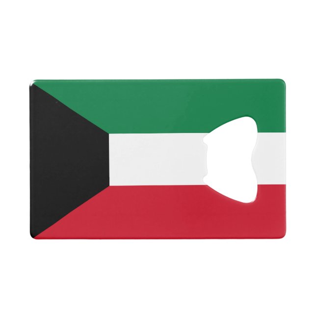 Kuwait-Flagge Geldbeutel Flaschenöffner (Vorderseite (Horizontal))