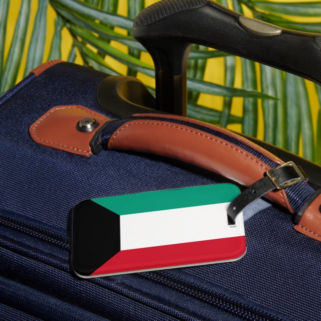 Kuwait-Flagge Gepäckanhänger (Vorderseite Insitu 3)
