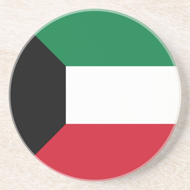 Kuwait-Flagge Getränkeuntersetzer (Vorne)
