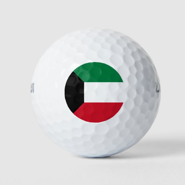 Kuwait-Flagge Golfball (Vorderseite)