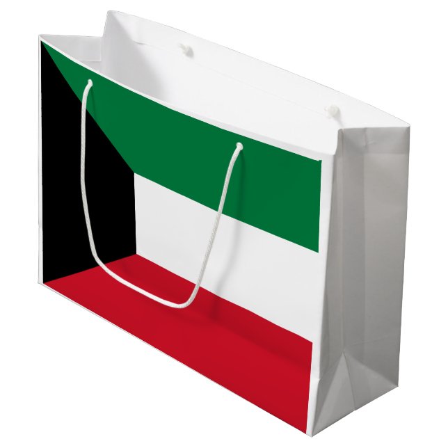 Kuwait-Flagge Große Geschenktüte (Vorderseite Schrägansicht)