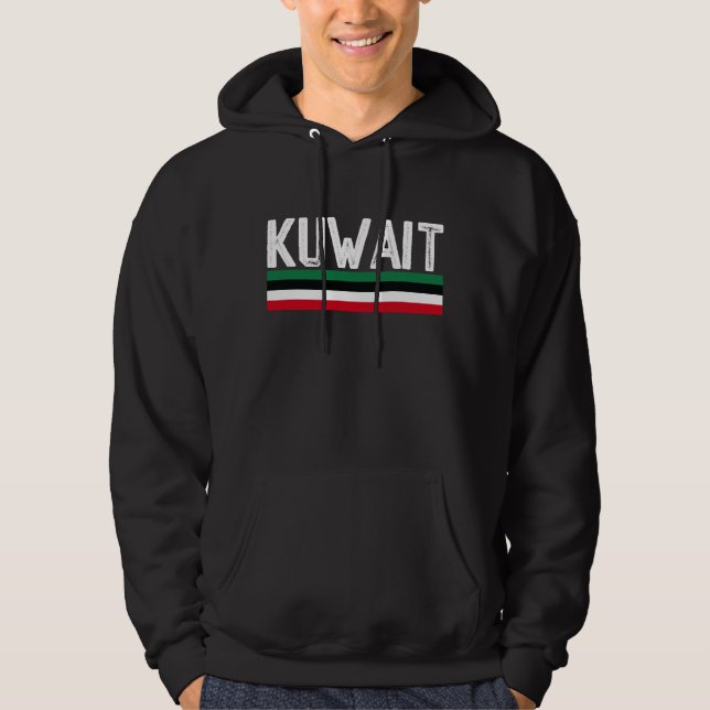 Kuwait-Flagge Kuwait Name Kuwaiti Emblem Hoodie (Vorderseite)
