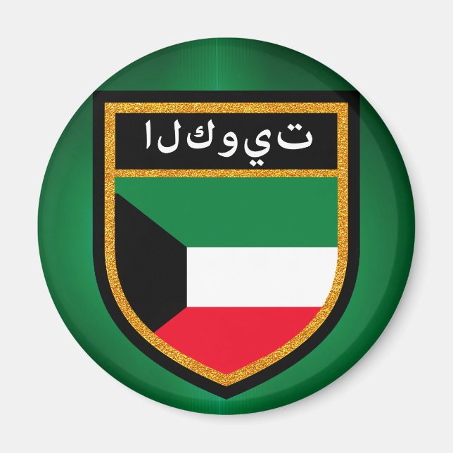 Kuwait-Flagge Magnet (Vorne)