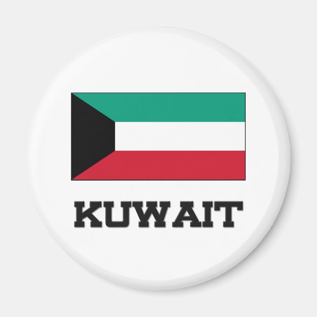 Kuwait-Flagge Magnet (Vorne)