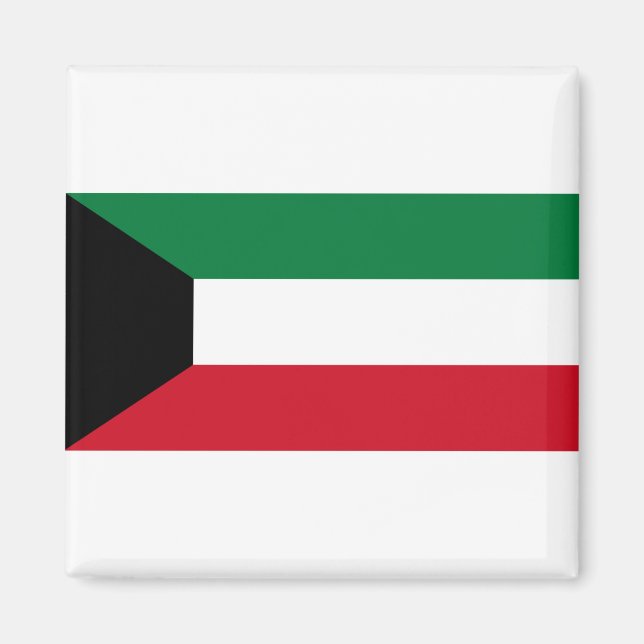 Kuwait-Flagge Magnet (Vorne)
